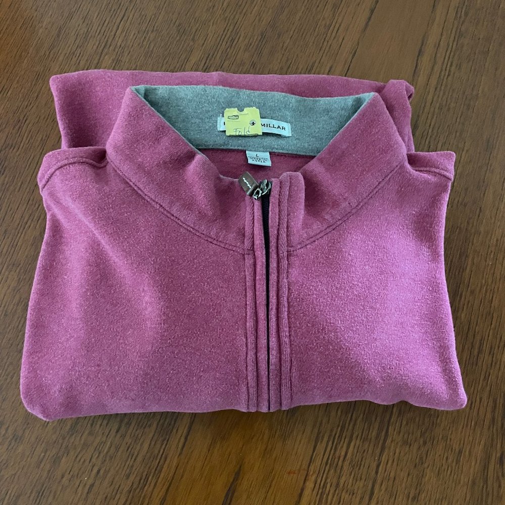 PETER MILLAR Cotton Crown Comfort Mens 1/4 Zip Sweater Size large - Picture 5 of 5